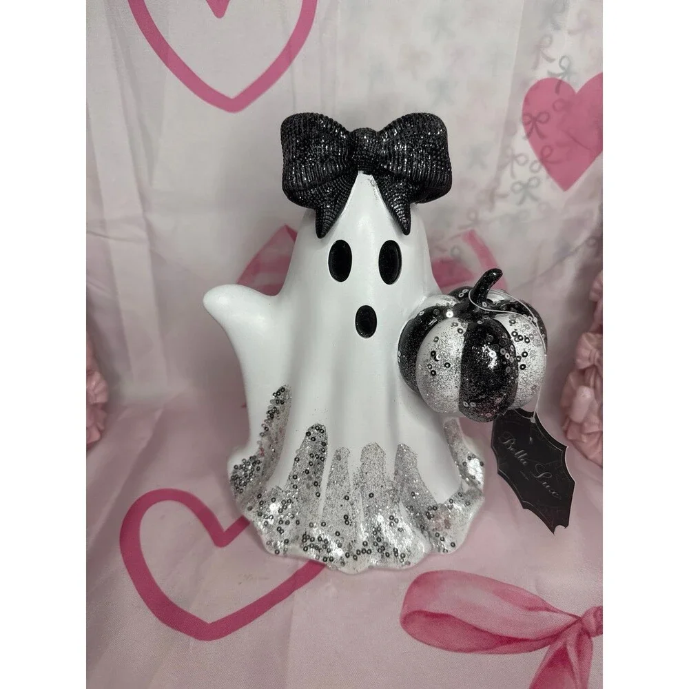 Halloween Bella Lux Ghost with Jeweled Bow